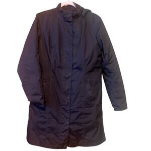 Eddie Bauer Women's On The Go Trench Coat Black Size Medium